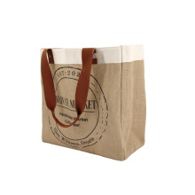 Eco-friendly Hemp Shopping Bag Korean Tote Bag Custom Printed Jute Bags